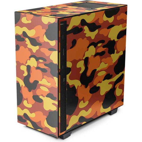 Orange Camo NZXT H510 Compact ATX Mid-Tower Case Skin