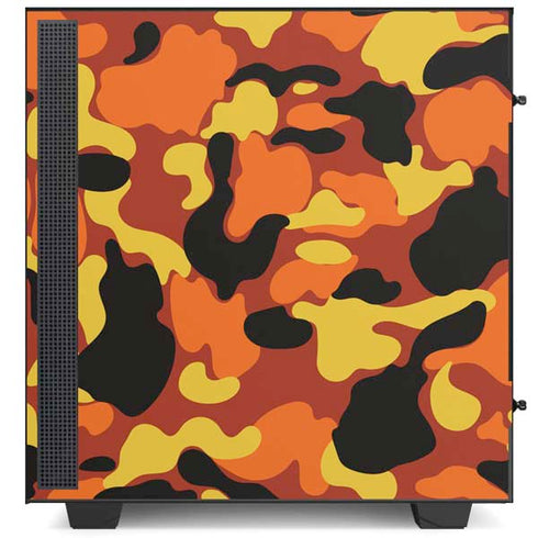 Orange Camo NZXT H510 Compact ATX Mid-Tower Case Skin