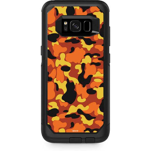 Orange Camo Otterbox Commuter Galaxy Skin