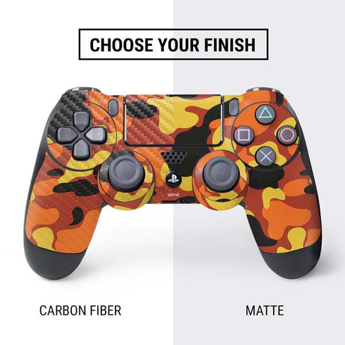 Orange Camo PS4 Controller Skin