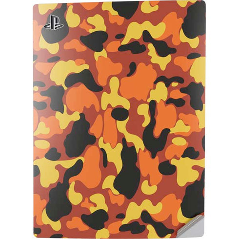 Orange Camo PS5 Digital Edition Console Skin