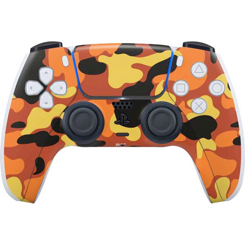 Orange Camo PS5 Controller Skin