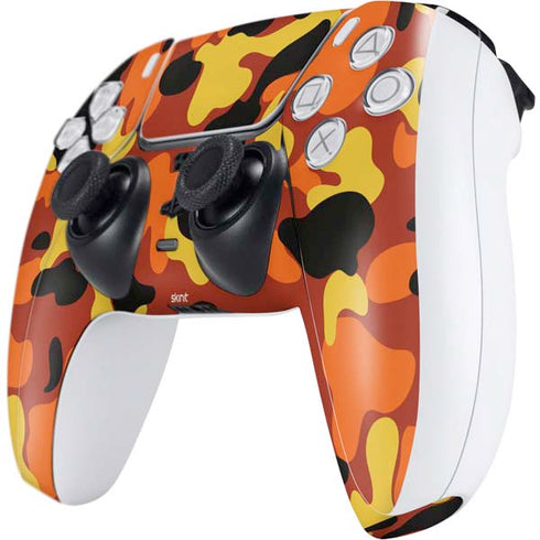 Orange Camo PS5 Controller Skin