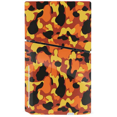 Orange Camo PS5 Slim Disk Bundle Skin