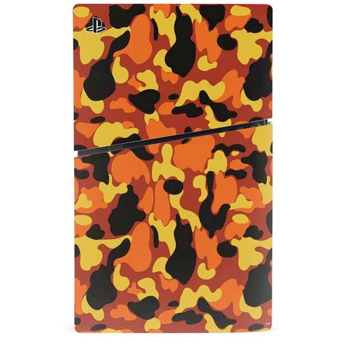Orange Camo PS5 Slim Digital Edition Bundle Skin