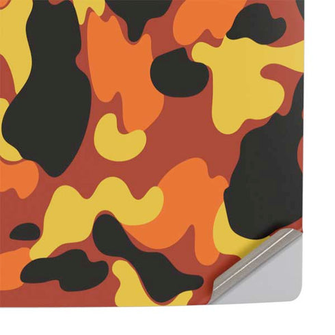 Orange Camo PS5 Slim Digital Edition Console Skin
