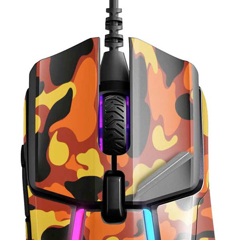 Orange Camo SteelSeries Rival 600 Gaming Mouse Skin