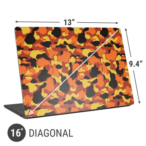 Orange Camo Universal Laptop 16in (13 x 9.4in) Skin