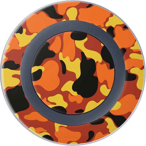 Orange Camo Wireless Charger Skin