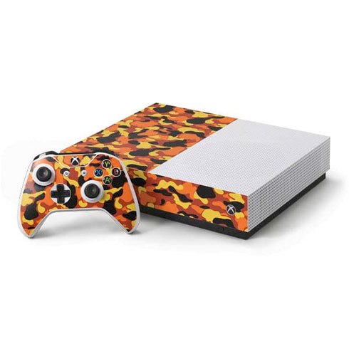Orange Camo Xbox One S All-Digital Edition Bundle Skin