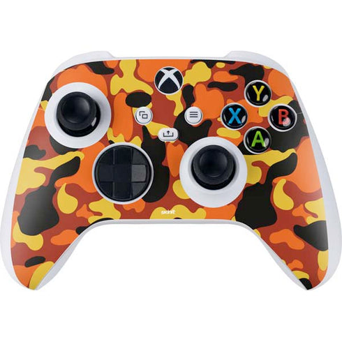 Orange Camo Xbox Series S Controller Skin
