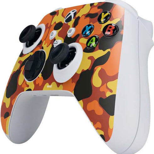 Orange Camo Xbox Series S Controller Skin