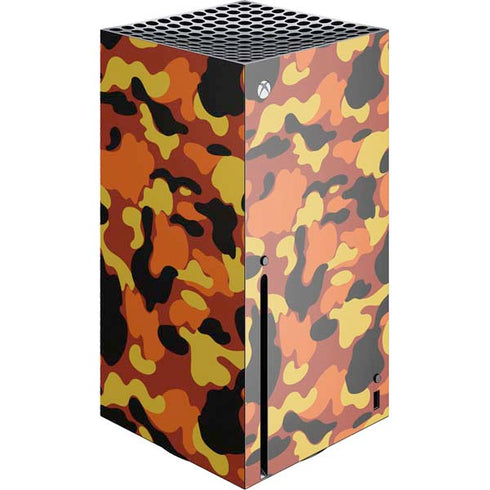 Orange Camo Xbox Series X Console Skin