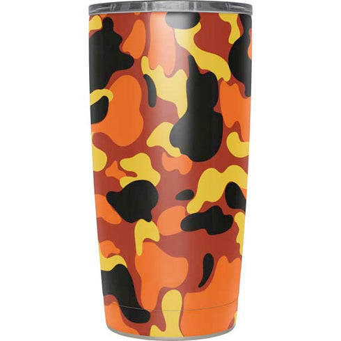 Orange Camo Yeti 20oz Tumbler Skin