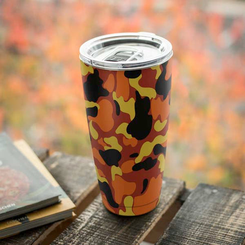 Orange Camo Yeti 20oz Tumbler Skin