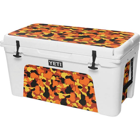 Orange Camo YETI Tundra 75 Hard Cooler Skin
