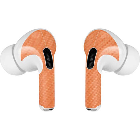 Orange Carbon Fiber Specialty Material AirPods Pro 2nd Gen Skin