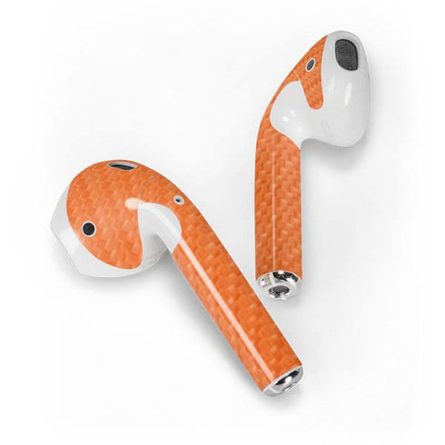 Orange Carbon Fiber Specialty Material Apple AirPods 2 Skin