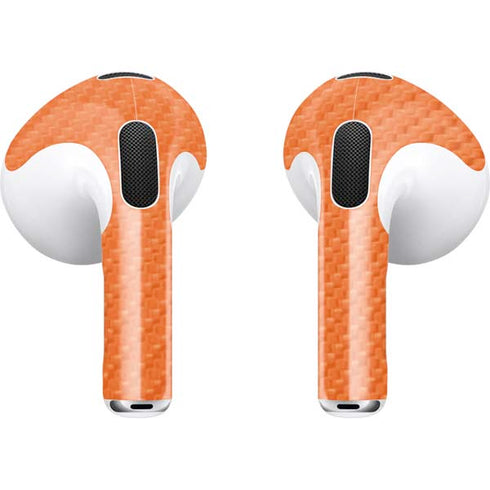Orange Carbon Fiber Specialty Material Apple AirPods (3rd Gen 2021) Skin