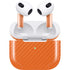 Orange Carbon Fiber Specialty Material Apple AirPods (3rd Gen 2021) Skin