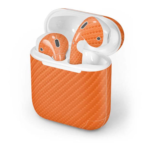 Orange Carbon Fiber Specialty Material Apple AirPods Skin