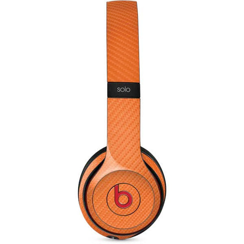 Orange Carbon Fiber Specialty Material Beats Solo 2 Wireless Skin