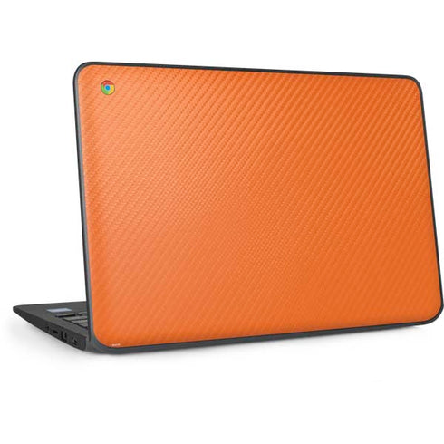 Orange Carbon Fiber Specialty Texture Material HP Chromebook Skin