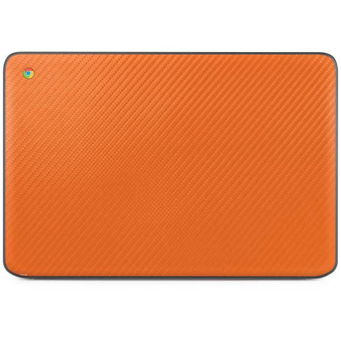 Orange Carbon Fiber Specialty Texture Material HP Chromebook Skin