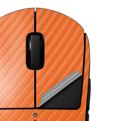 Orange Carbon Fiber Specialty Material G Pro Wireless Gaming Mouse Skin