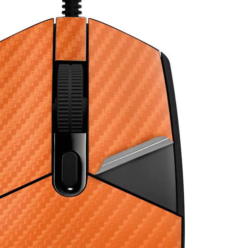 Orange Carbon Fiber Specialty Material G203 Prodigy RGB Wired Gaming Mouse Skin