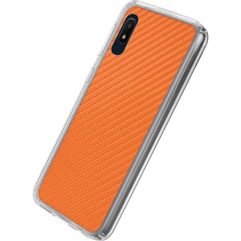 Orange Carbon Fiber Specialty Material Galaxy A10e Clear Case