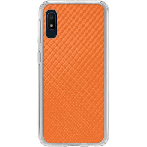 Orange Carbon Fiber Specialty Material Galaxy A10e Clear Case