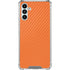 Orange Carbon Fiber Specialty Material Galaxy A13 5G Clear Case