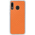Orange Carbon Fiber Specialty Material Galaxy A20 Clear Case