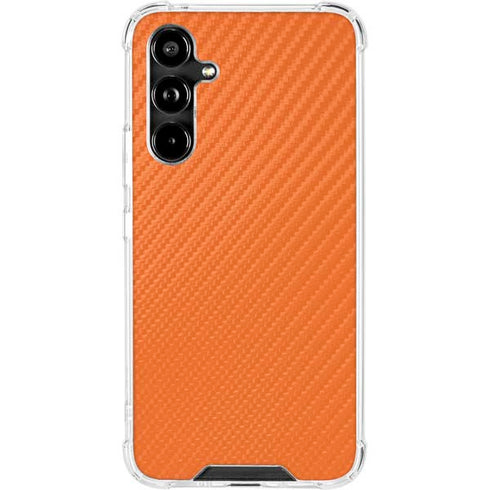 Orange Carbon Fiber Specialty Material Galaxy A54 5G Clear Case