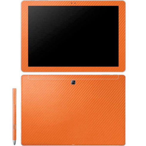 Orange Carbon Fiber Specialty Material Galaxy Book 12in Skin