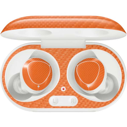 Orange Carbon Fiber Specialty Material Galaxy Buds Plus Skin