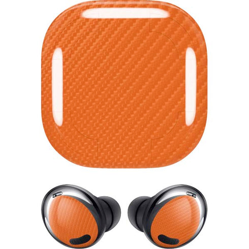 Orange Carbon Fiber Specialty Material Galaxy Buds Pro Skin