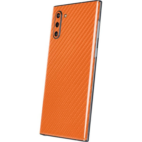 Orange Carbon Fiber Specialty Material Galaxy Note 10 Skin
