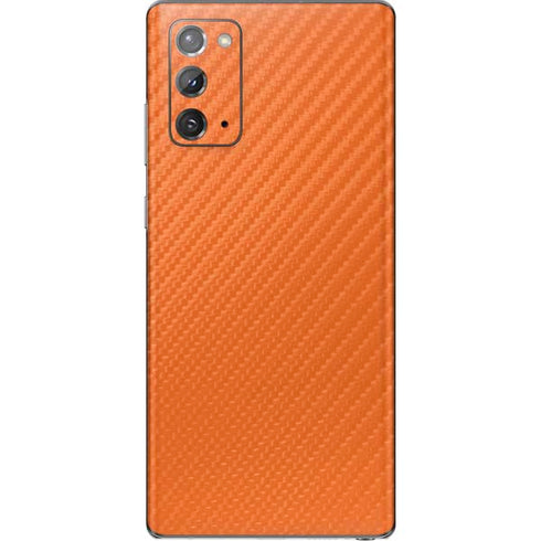 Orange Carbon Fiber Specialty Material Galaxy Note20 5G Skin