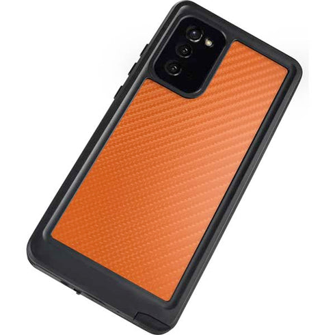 Orange Carbon Fiber Specialty Material Galaxy Note20 5G Waterproof Case