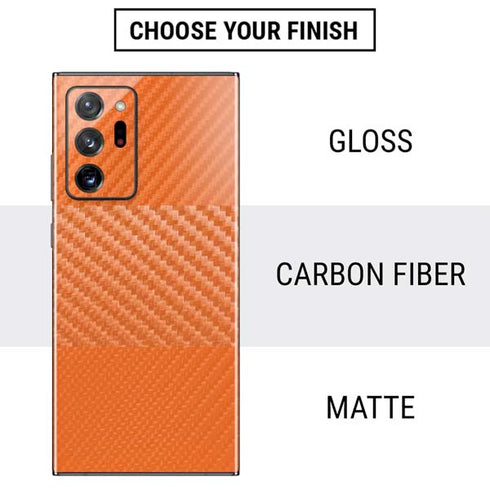 Orange Carbon Fiber Specialty Material Galaxy Note20 Ultra 5G Skin