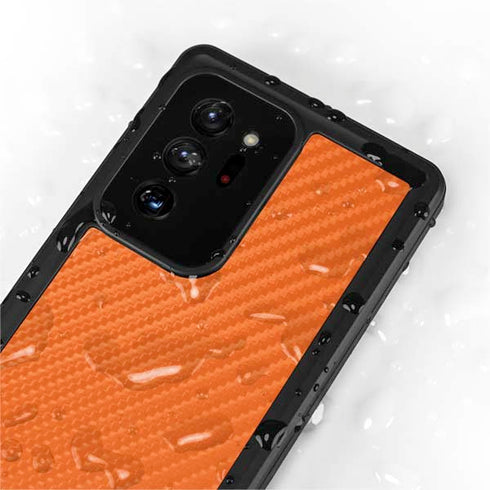 Orange Carbon Fiber Specialty Material Galaxy Note20 Ultra 5G Waterproof Case