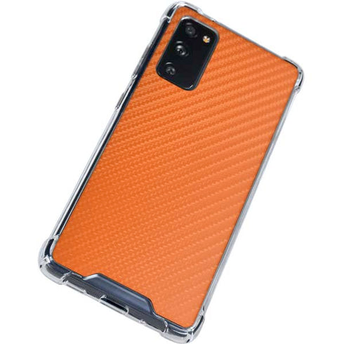 Orange Carbon Fiber Specialty Material Galaxy S20 FE Clear Case