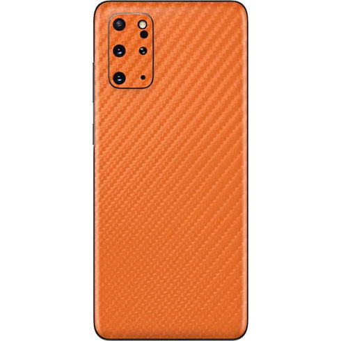 Orange Carbon Fiber Specialty Material Galaxy S20 Plus Skin