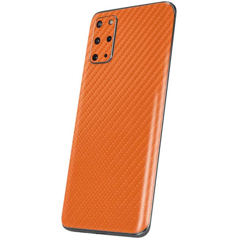 Orange Carbon Fiber Specialty Material Galaxy S20 Plus Skin
