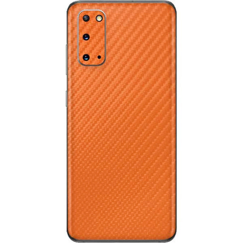 Orange Carbon Fiber Specialty Material Galaxy S20 Skin