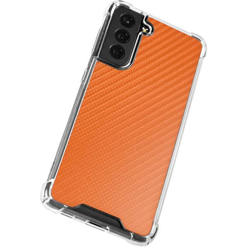 Orange Carbon Fiber Specialty Material Galaxy S21 FE Clear Case