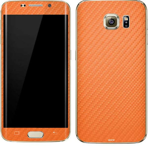 Orange Carbon Fiber Specialty Material Galaxy S7 Edge Skin