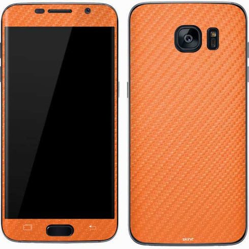 Orange Carbon Fiber Specialty Material Galaxy S7 Skin